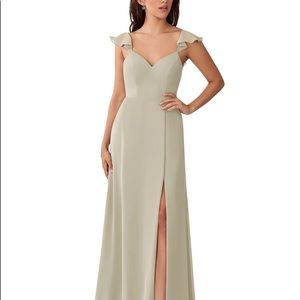 Azazie Everett in Taupe Custom size